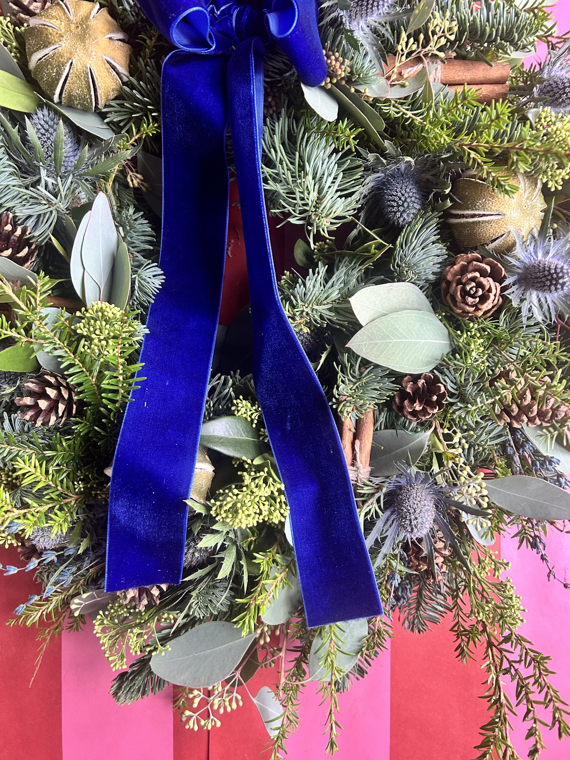 Blue Noel Christmas Wreath - Image 3