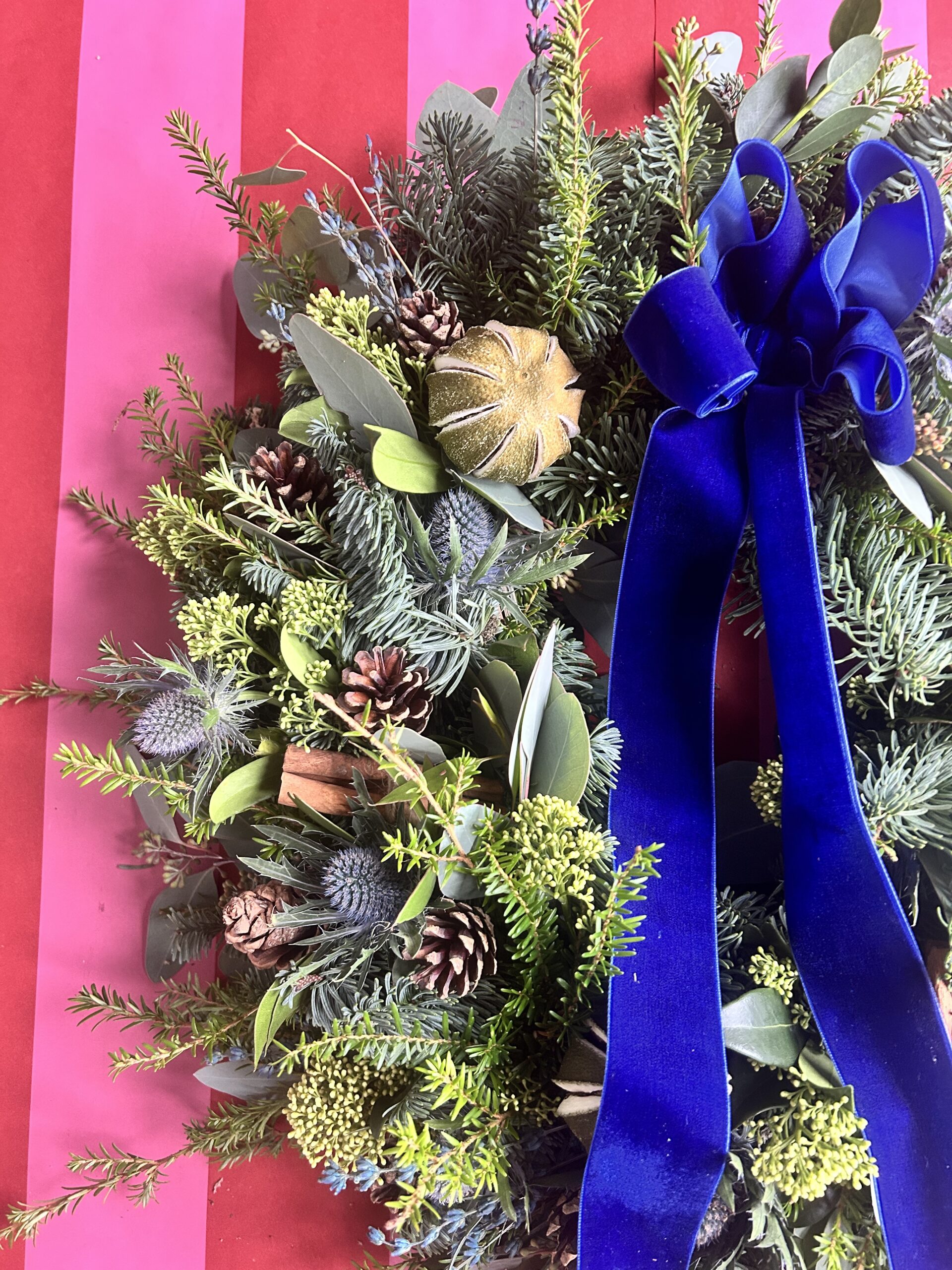 Blue Noel Christmas Wreath - Image 4