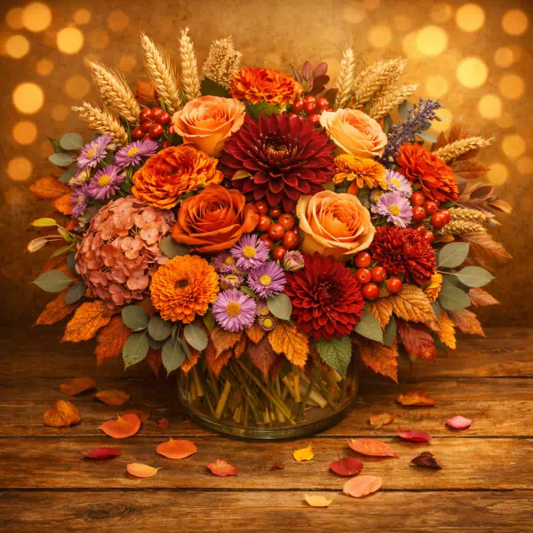 Hannah Burnett Award Winning Plymouth Florist product category seasonal Autumn flowers